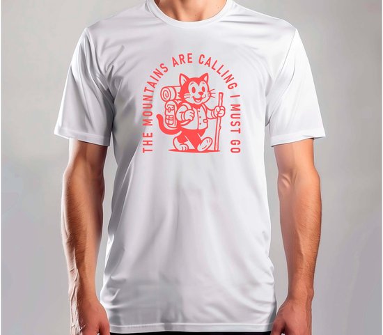 The Mountains are Calling i Musg Go - T Shirt - HikingAdventure - Running - TrailLife - NatureWalks - Wandelen - Wandeltocht - Natuurwandeling - Bergwandelen