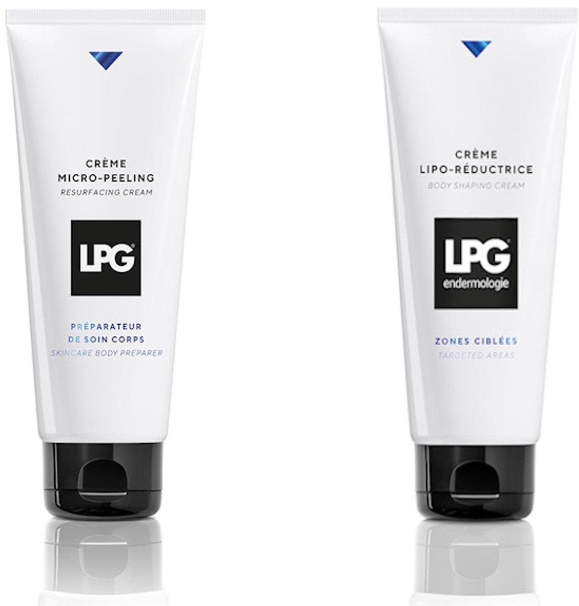LPG - Endermologie - huidverzorging - micro-peeling vernieuwende gel + body shaping cream - combipack - 2x200 ml