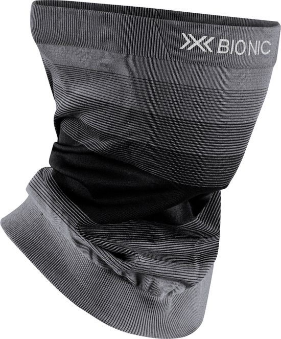 X-Bionic Invent Fx Neckwarmer - Thermorégulation avancée et régulation de l'humidité pour les sports d'hiver - Technologie 3D Bionic Sphere pour un confort optimal - Noir/gris/gris clair, S/M