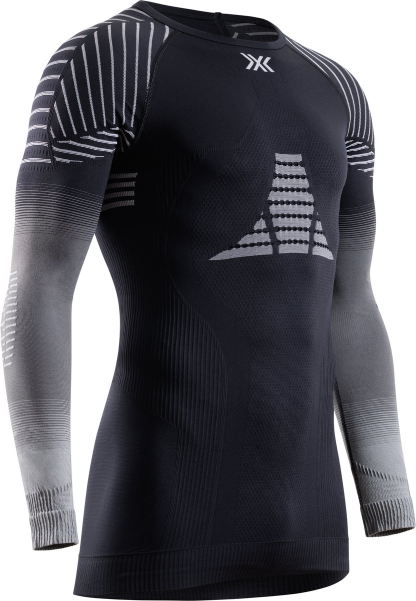 X-Bionic Invent Fx Heren Thermoshirt Lange Mouwen - Zwart/Grijs/Lichtgrijs - S