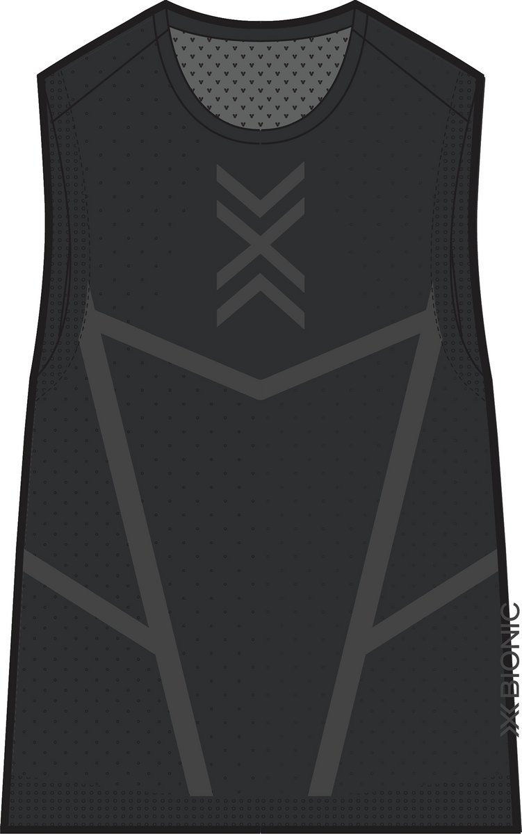 X-Bionic Xceed Run Tanktop Dames X Black/Rhino Grey - Maat L