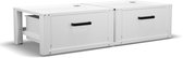 Bodo® - Wasmachine Verhoger - Dubbel - Kast - Ombouw met Lade - Wit - 127x54x31cm