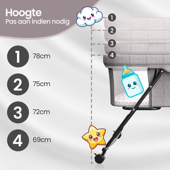 3 In 1 Cosleeper In Bed,120x50cm,baby Cosleeper Bed,co Sleeper Voor Baby In Bed,baby Snuggle Draagbaar Babybed,bedwieg Voor Baby Co Sleeper,next To Me Crib,ademend En Zichtbaar Gaasvenster (Color : L