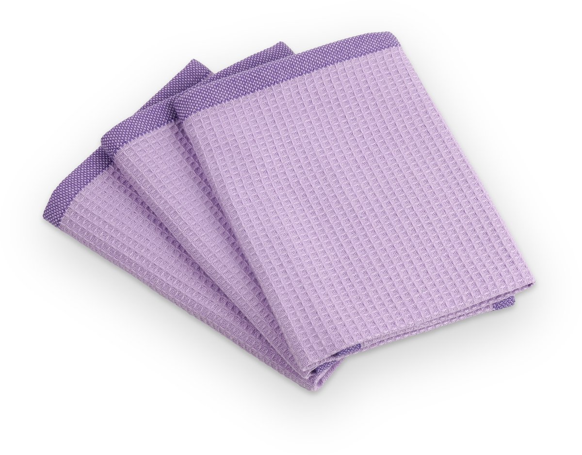 Lifa home Vivid Violet Vaatdoeken set – 30 x 30 cm – 3 stuks – Paars