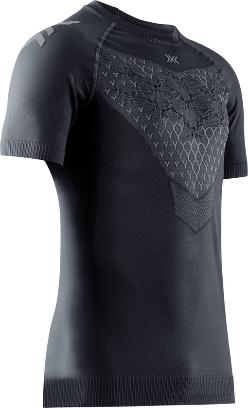 Foto: X bionic twyce run short sleeve shirt voor heren high tech basislaag voor zomerhardlopen en trailrunning met geavanceerde koeling en vochtregulatie zwart charcoal xxl