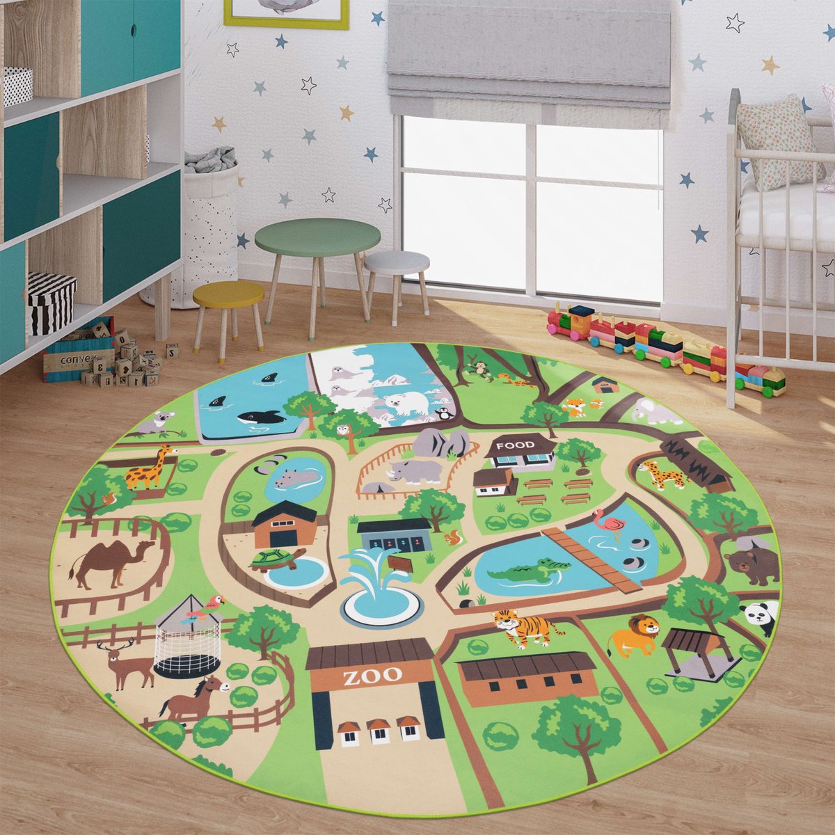Kinderkamertapijt tapijt jongen meisje kinderkamertapijt baby antislip straat