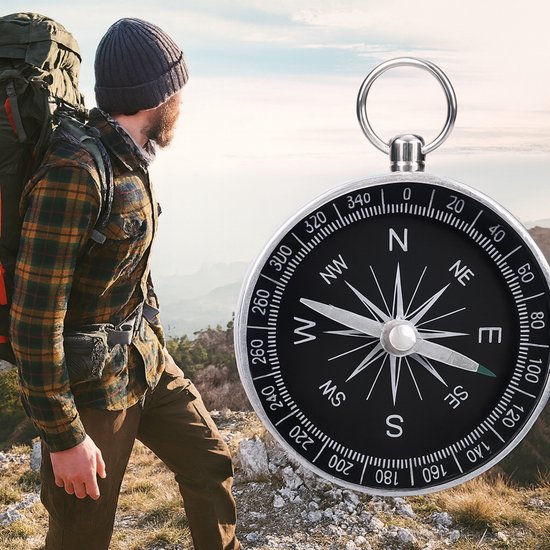 Overlevingsfluitje Met Kompas En Sleutelhanger – Luid, Compact, Van ABS, Voor Outdoor, Kamperen En Noodgevallen