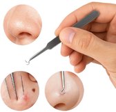 Comedonenlepel I Acne Verwijderaar I Mee-eters & Acne Pincet I Puisten Verwijderen I RVS I Zilver