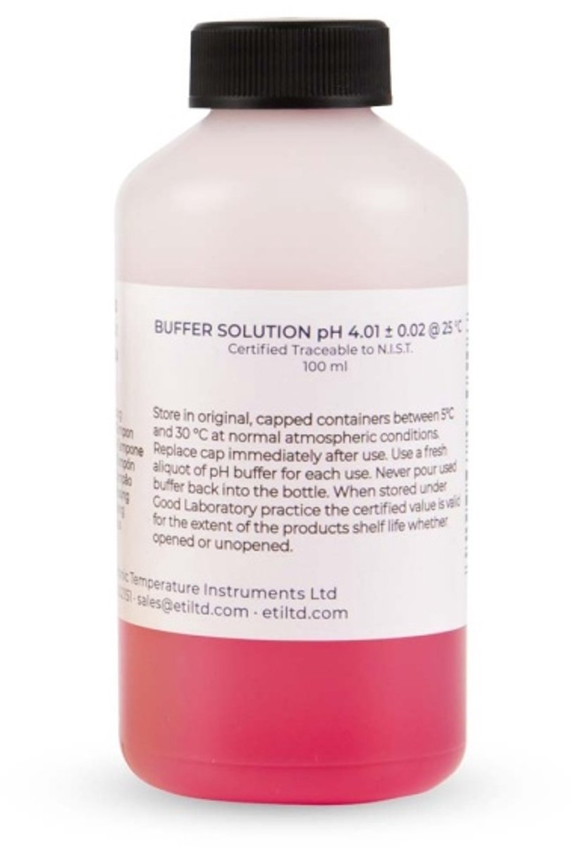 ETI - pH–Buffervloeistof 4.01 pH – 100 ml – Kalibratievloeistof