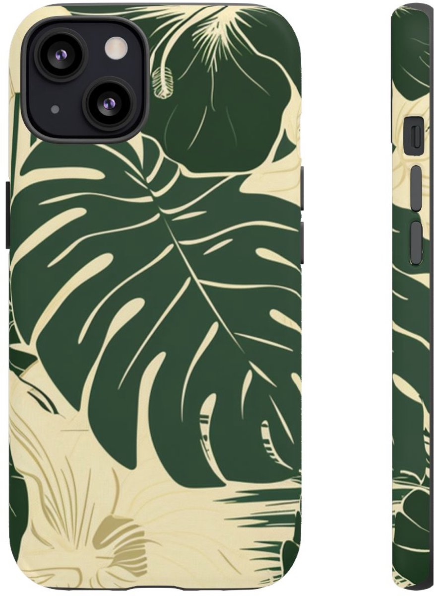 Tropisch Blad- en Bloemenpatroon – Telefoonhoesje Geschikt voor iPhone 13