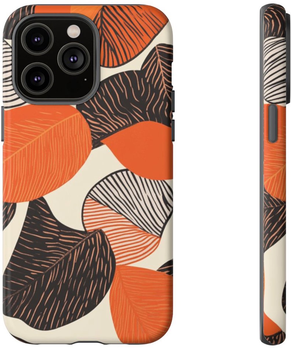 Abstract Herfstbladeren Patroon – Telefoonhoesje Geschikt voor iPhone 14 Pro Max