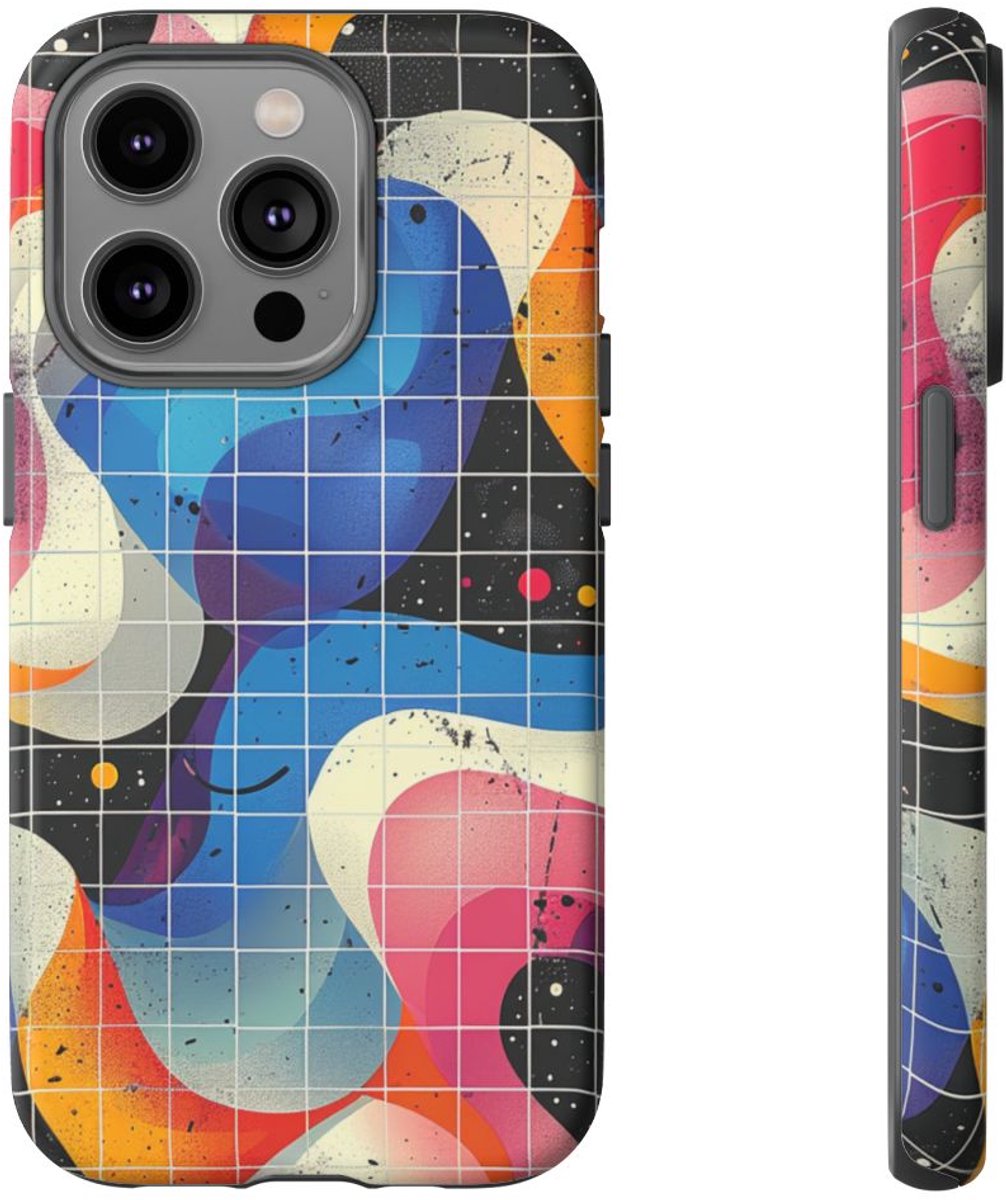 Kleurrijk Abstract Golvend Patroon – Telefoonhoesje Geschikt voor iPhone 14 Pro