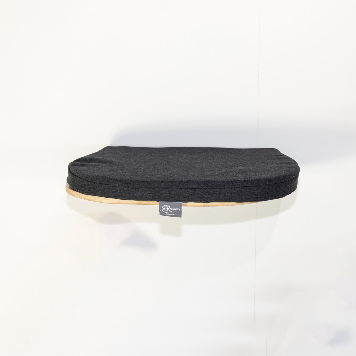 RHRQuality Wandmeubel Klimmuur Kat – Luxe Kattenbed 50 cm – Draagkracht tot 20KG – Voor Grote Katten – Met Verwijderbaar Kussen – Zwart