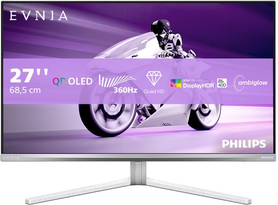 Philips 27M2N8500 - Ultrawide QD-OLED Gaming Monitor - AI-Ambiglow - HDR400 - 360hz - 27 inch