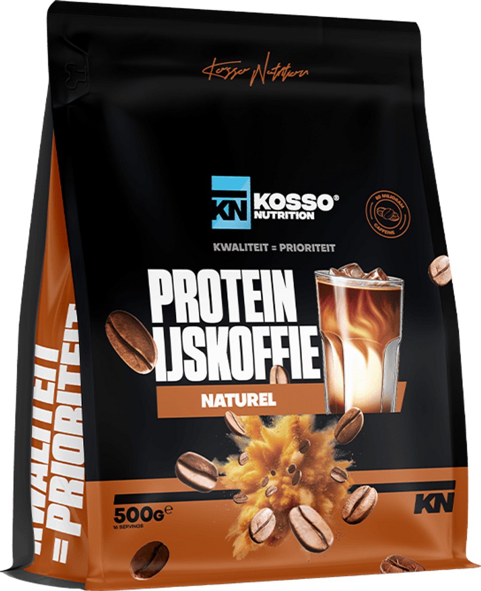Kosso Nutrition – Protein Ijskoffie – Neutraal – 21g Eiwit – Eiwitrijke Ijskoffie – 500g