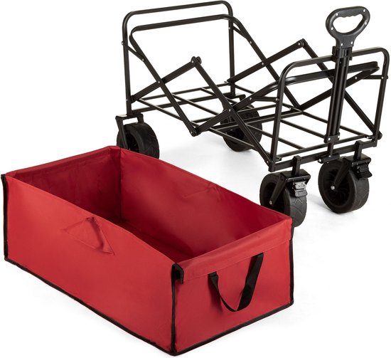 Outtec® Opvouwbare Bolderkar, Bolderwagen, Boodschappenwagen - 100 liter - tot 100 kg - 91x59x52 cm - voor Boodschappen & Kamperen van Outtec — afbeelding 4