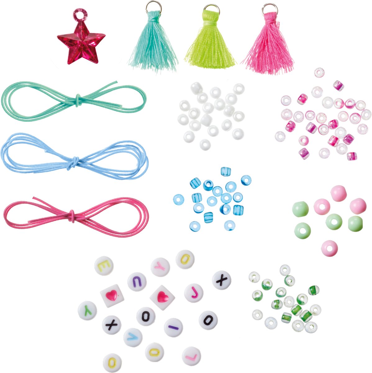Totum unicorn knutselkoffertje 2 in 1 letter armbandjes maken en diamond paint magneten - 250 delige knutselset speelgoed meisjes vanaf 5 jaar, knutselen cadeau tip — afbeelding 8