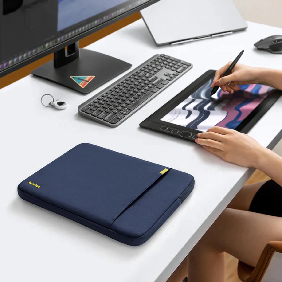Tomtoc Defender-A13 Laptop Sleeve Navy Blue, 16-inch MacBook Pro M4/M3/M2/M1 Pro/Max A3403 A3186 A2991 A2780 A2485 A2141 2024-2019, Dell XPS 16 Laptop thumbnail 2