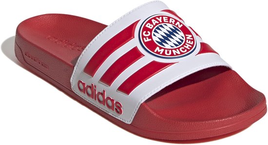 FC Bayern München Adidas slippers Adilette rood/wit UK 11 (maat
