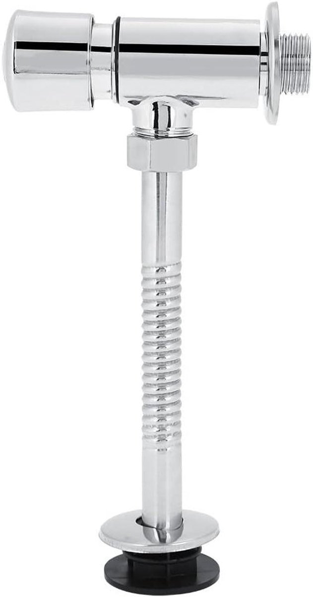 JGS Premium - Urinoir Spoelklep Duurzaam Zinklegering Urinoir Spoelklep Kast Spoelklep Metaal Bidet T-Adapter met Afsluiter Hybride Vezelversterkt Ontwerp Handmatige Druk Spoelgereedschap