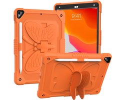 iPad 10.2 Hoes – Geschikt voor iPad 9e / 8e / 7e Generatie – Schokbestendig – Met Standaard – Kindvriendelijke Beschermhoes met schouderriem– Lichtgewicht – Oranje