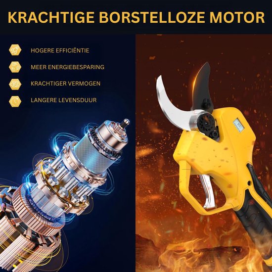 DailySupplies® Snoeischaar met Accu - Takkenschaar - Heggenschaar Elektrisch van DailySupplies® — afbeelding 2