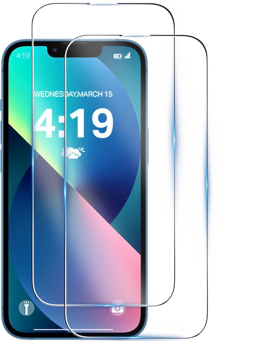 Screenprotector - Geschikt voor iPhone 13 Mini Tempered screen protector Glass - 2 stuks Extra Sterk – beschermglas