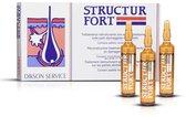 Dikson Structur Fort Haarampullen – Intensieve Herstelbehandeling voor Droog & Beschadigd Haar – 10 x 12 ml – Met AHA, Zink en Mineralen – Professionele Salonkwaliteit