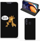 Geschikt voor Samsung Galaxy A60 Magnet Case Giraffe