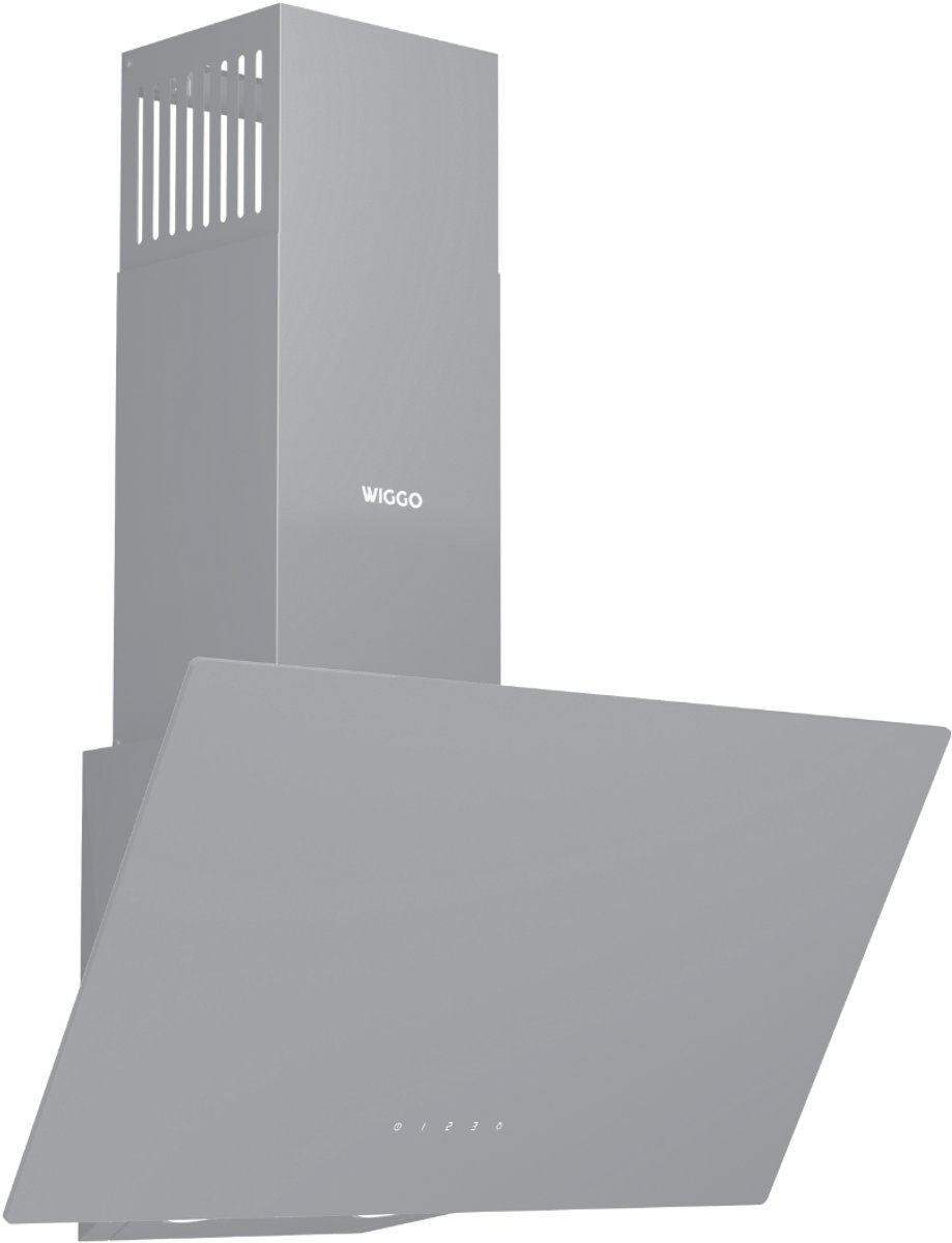 Wiggo WE-D631G(G) - Schuine Afzuigkap - 60cm - Grijs Glas