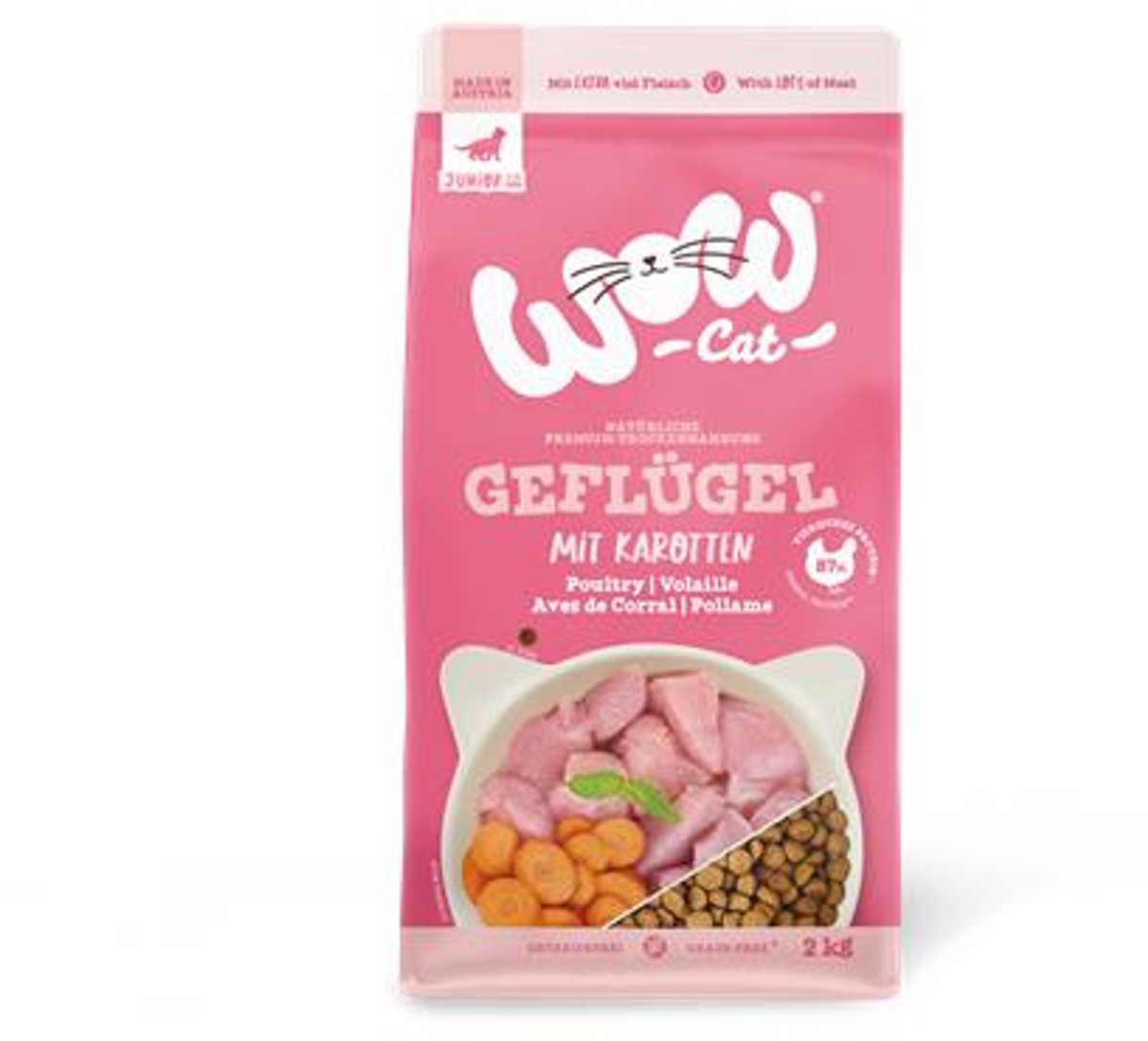 Wow WOW Cat - Trockenfutter Junior Geflügel | 2kg