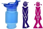 1 stuk Camping Draagbare Toiletfles Tas Reizen Potje Urine Trechter - Herbruikbaar urinaal - Lekvrij - 750ml - Urinefles - openlucht - Urinaal voor onderweg - voor Unisex Mannen Vrouwen Kinderen Kinderen Auto Verkeersopstopping