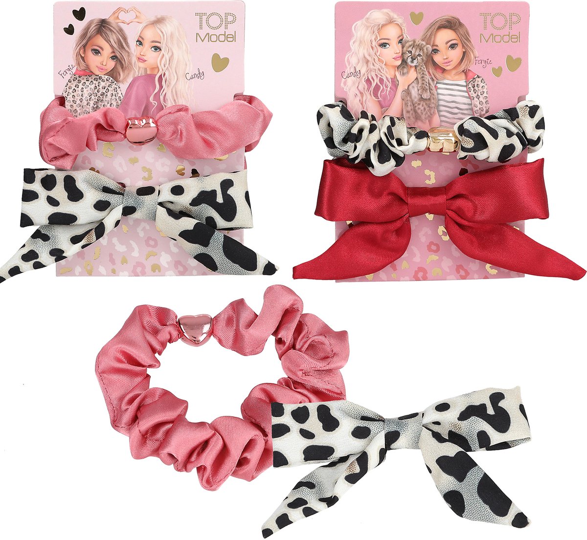 Depesche - TOPModel haarclip strik en scrunchie - LEOHEART - 1 set