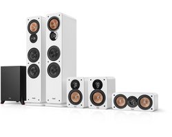 Teufel ULTIMA 40 Surround 5.1 home cinema set met subwoofer, Kevlar middentoner met faseplug, Grote 25 mm tweeter met waveguide-technologie - wit