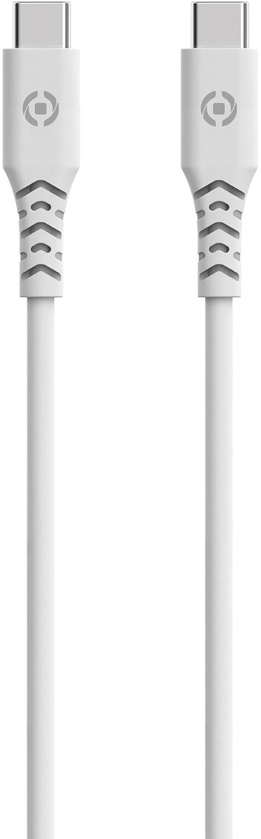 Celly Planet USB-C > USB-C - 100% gerecycled plastic - Geïntegreerde bescherming - 1,5 meter - Wit