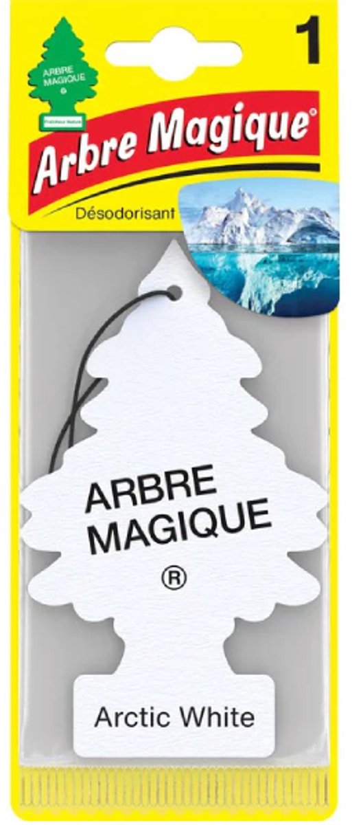 Arctic White Arbre Magique Geurboom Luchtverfrisser voor in de auto – Car Parfum – Geurboompje – Geurbooster – Wonderboom – Geurverfrisser – Nieuwe Auto – Autogeur – Autoparfum – Geurblad - Zomer Fris