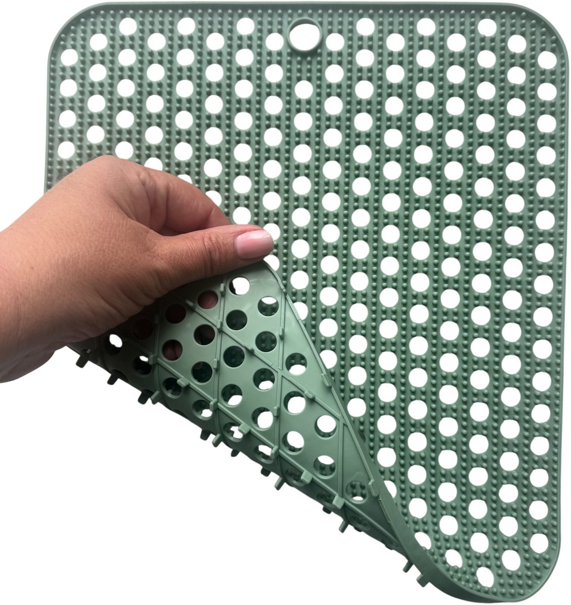 HEM Afdruipmat Keuken 29,5x26 cm – Antislip Siliconen Afdruipmatje – Groen– Afdruiprek Gootsteen – Afwasmat Camping – Waterdoorlatend & Makkelijk Schoon te Maken
