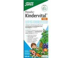 Salus Floradix-Kindervital fruity - Vitaminen - Botten groei bij kinderen - calcium vitamine D - 250 ml