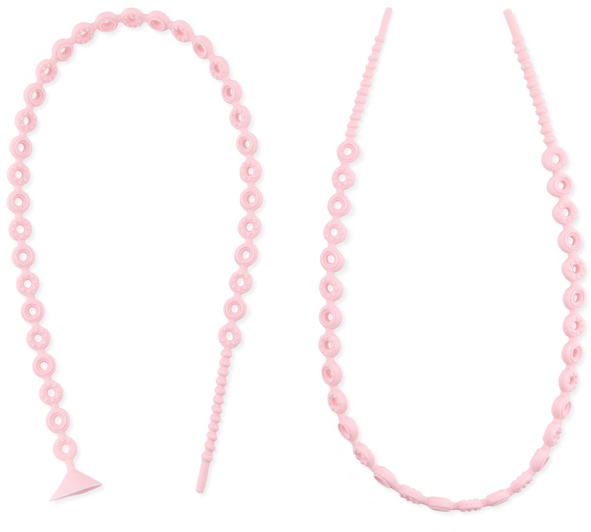 Bumkins - Silicone Accessory Tether | Accessoirekoord (2 stuks) voor drinkbekers, bijtringen, bestek en kinderwagenaccessoires, platinum siliconen, veilig voor baby’s die tandjes krijgen - Roze