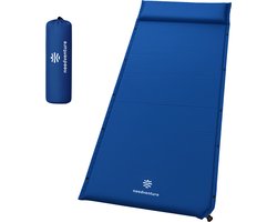 needventure® Zelfopblazende Slaapmat - Zelfopblazend Slaapmatje - Camping Matras - Camping Bedje - Opvouwbaar Logeer Matras - Luchtbed - Luchtmatras - 1 Persoons - Blauw