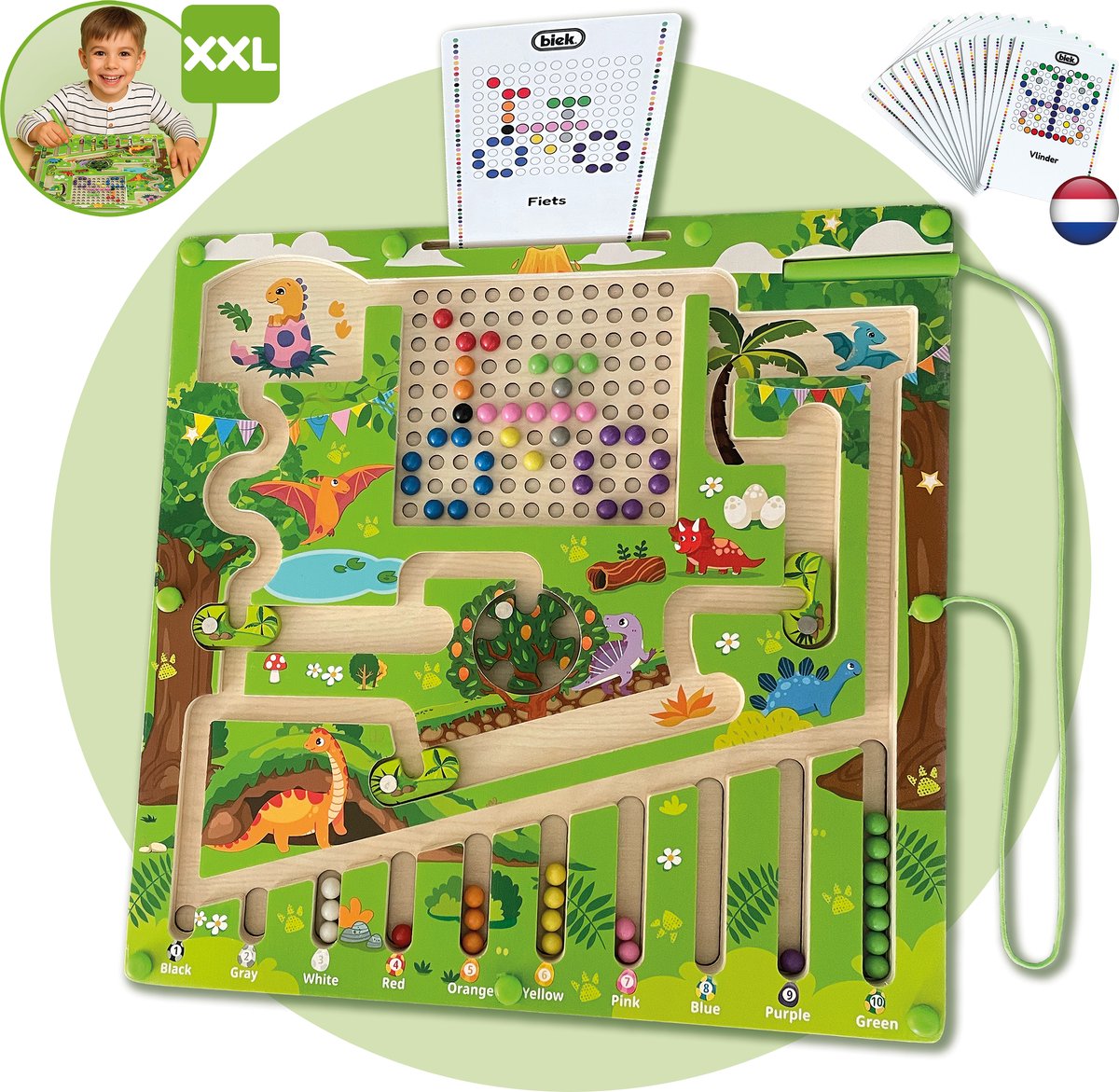 Biek® Magnetisch Doolhof - Magneet spel - Peuter speelgoed - Montessori speelgoed - Activiteitenbord - Magnetisch speelgoed - 3 jaar - 4 jaar - 5 jaar - 6 jaar