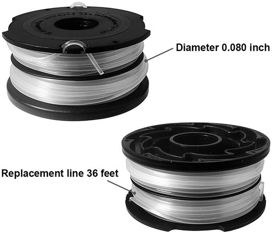 DF-065 Vervangende lijnspoel - geschikt voor Black & Decker GH700, GH710, GH750 4 stuks van Merkloos	 — afbeelding 5
