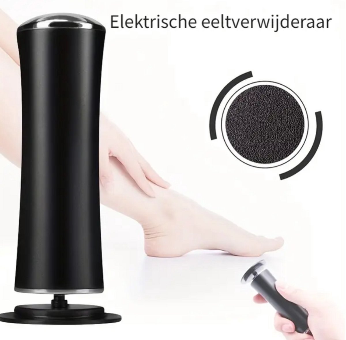 Eelt verwijderaar met usb Zwart