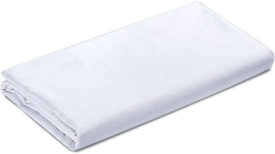 VISION Laken - 100% katoen: zacht en soepel - Wit - 270 x 300cm - Lits-jumeaux - Oekotex gecertificeerd