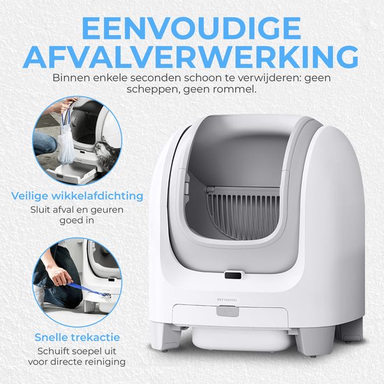 Pet Marvel C1 Kattenbak - Automatisch & zelfreinigend - Voor grote