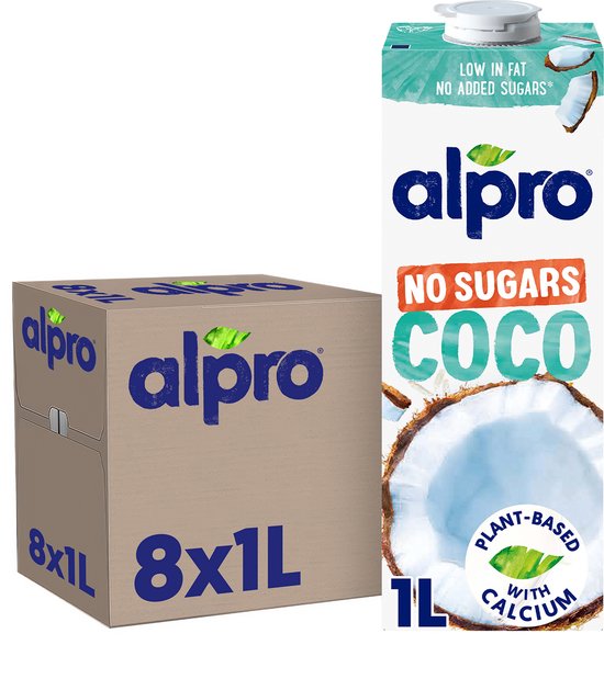 Alpro Boisson végétale au lait de coco sans sucre - Sans lactose et sans gluten - 1 L