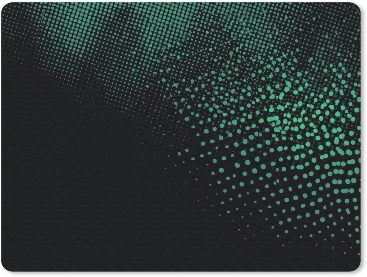 Muismat 23x19 cm - Mousepad Gaming - Stippen - Groen - Vervagen - Muismatten