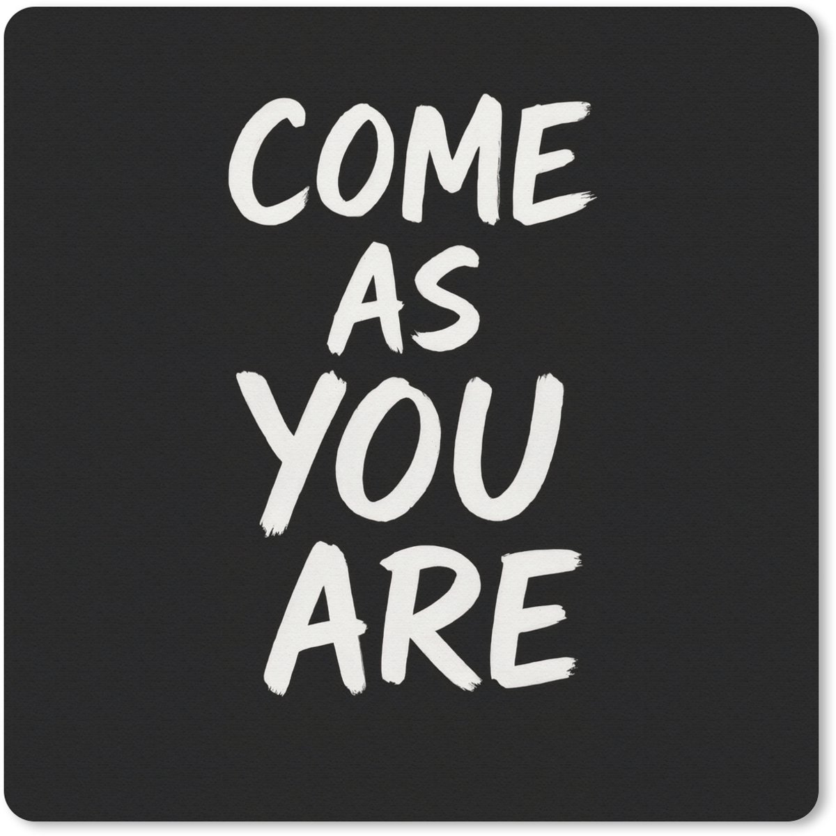 Muismat 20x20 cm - Mousepad Quote - Zwart - Simpel - Muismatten