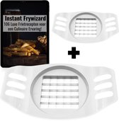 2x TEN® Frietsnijder + 106 FRIETRECEPTEN - Patatsnijder met RVS Messen - Wit