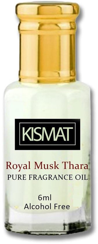 Royal Musk Tahara Parfumolie 6 ml Zonder Doos – Pure, alcoholvrije geurolie voor dames en heren | Feromoonparfum voor dagelijks gebruik en speciale gelegenheden met Kajal Sticker